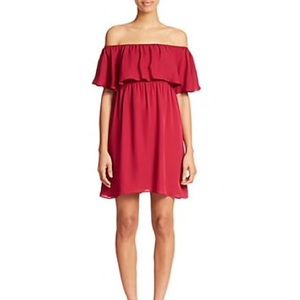 Off the shoulder silk dress